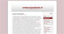 Desktop Screenshot of onderwijsethiek.nl